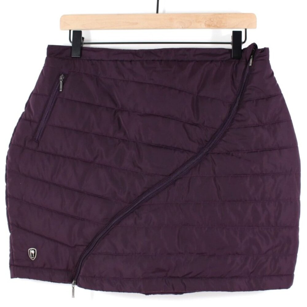Neve Designs Krista Puffy Mini Skirt Eggplant Size L NWT